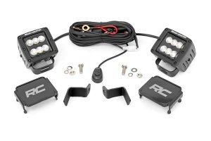 Ford F-150 LED Light Kit - Ditch Mount - Rough Country - Flood - Black - '15-'23